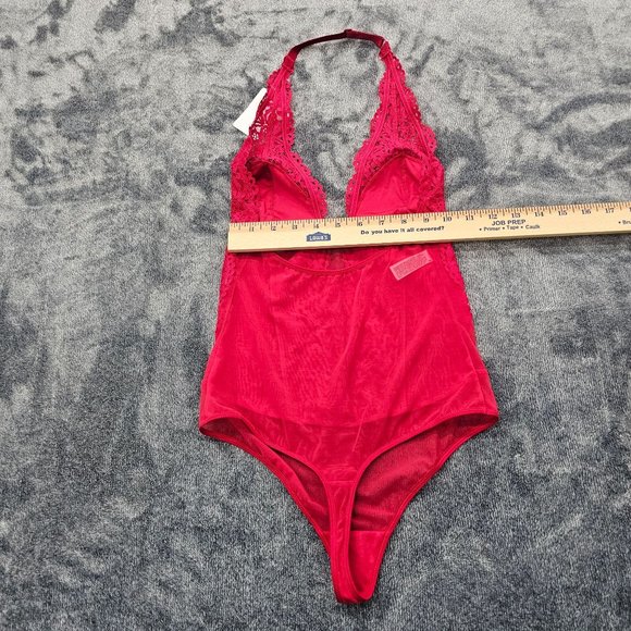 B Temptd by wacoal Nighty womens size small red one piece Lace pull on g string - Picture 9 of 12